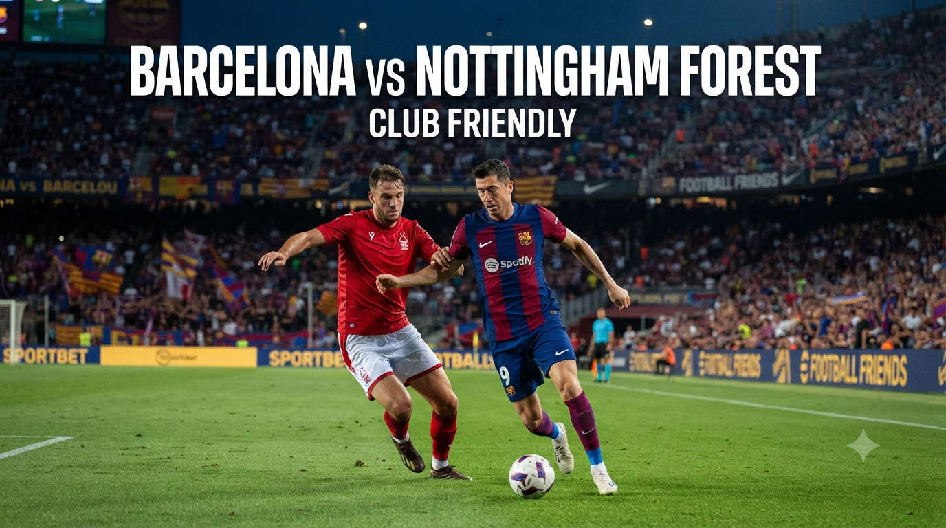 Score808 Barcelona vs Nottingham Forest Club Friendly Dini Hari Ini Pukul 02.00 WIB Menghadirkan Duel Persahabatan Klub Eropa Terbaru