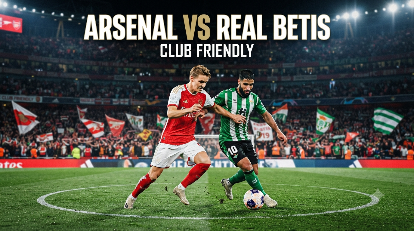 Score808 Streaming Arsenal vs Real Betis Club Friendly Dini Hari Ini Pukul 01.30 WIB Live! – Duel Menarik Wakil Inggris dan Spanyol